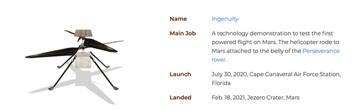 Mars Helicopter Ingenuity
